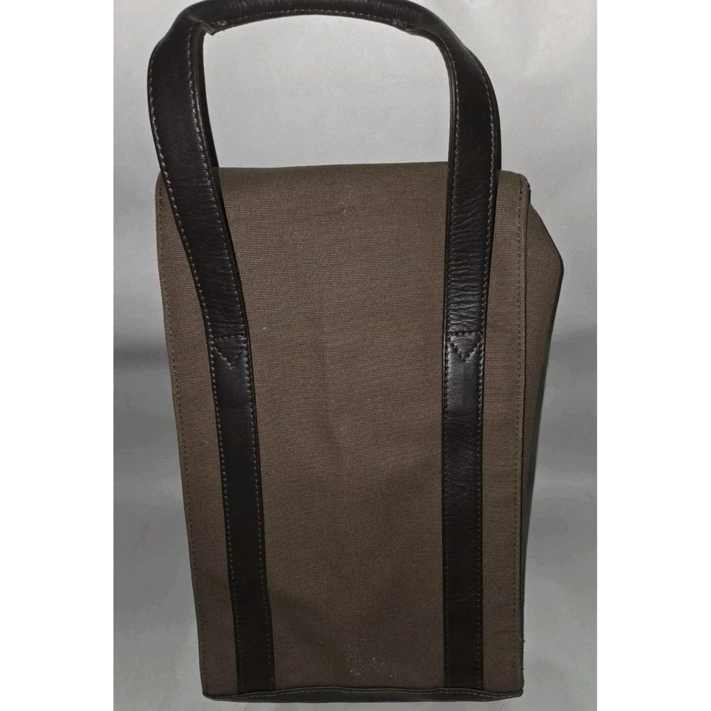 Cutter & Buck American Classics Brown Canvas & Leather Tall Pouch Bag MSRP  $165